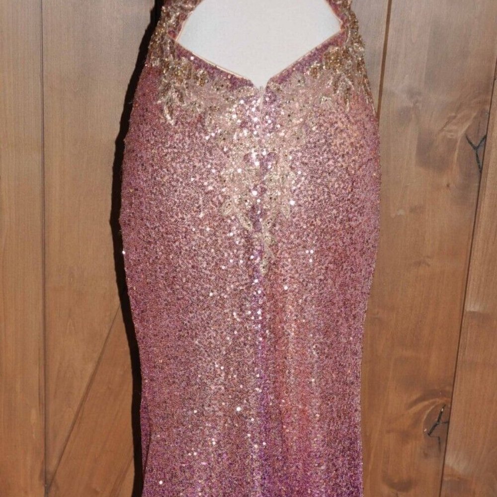 Morrell Maxie Halter Sequin Dress - Picture 9 of 16